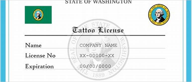 Washington tattoo license